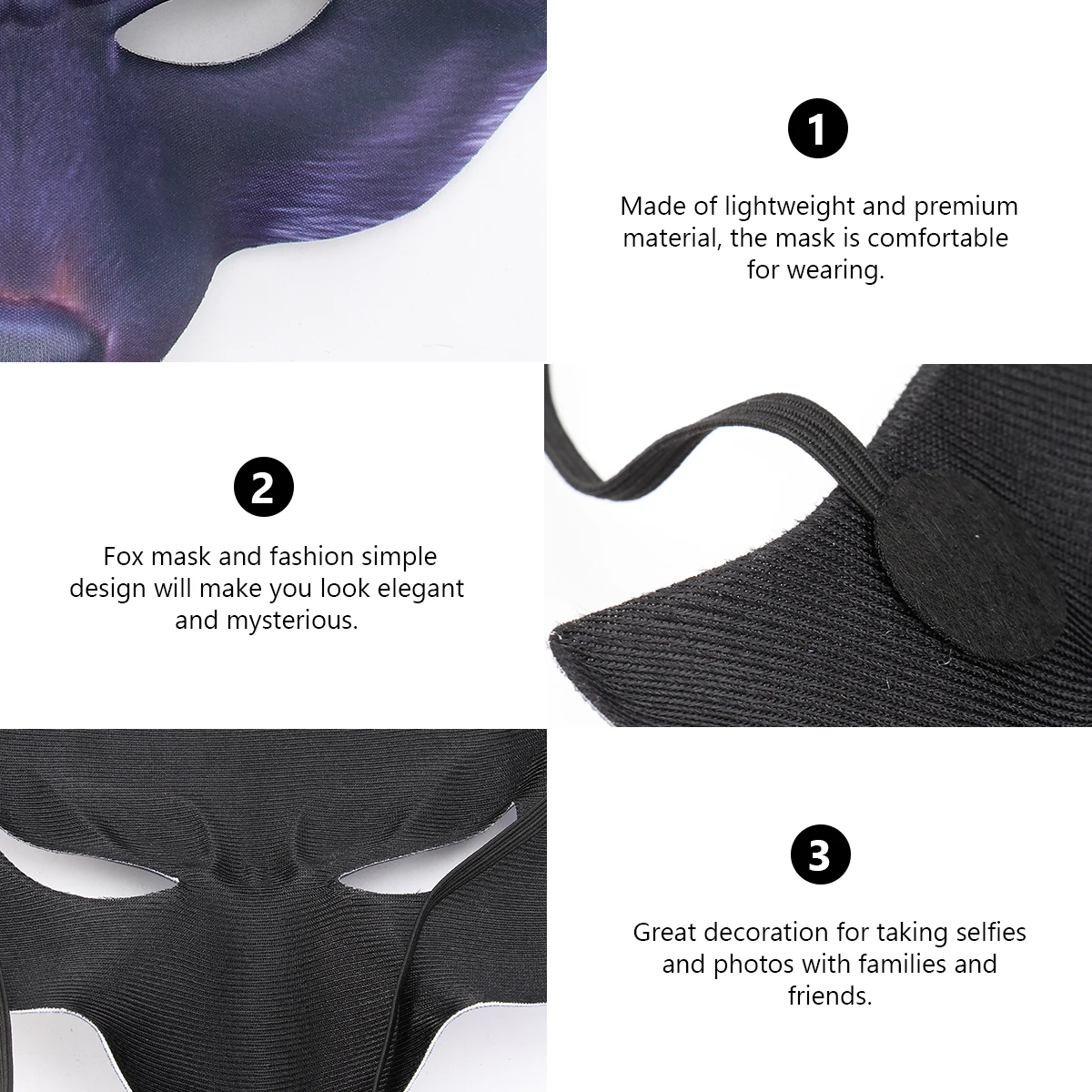 

Fox Mask Animal Masquerade Masks for Adults Pumpkin Face White Halloween Kids Party Miss