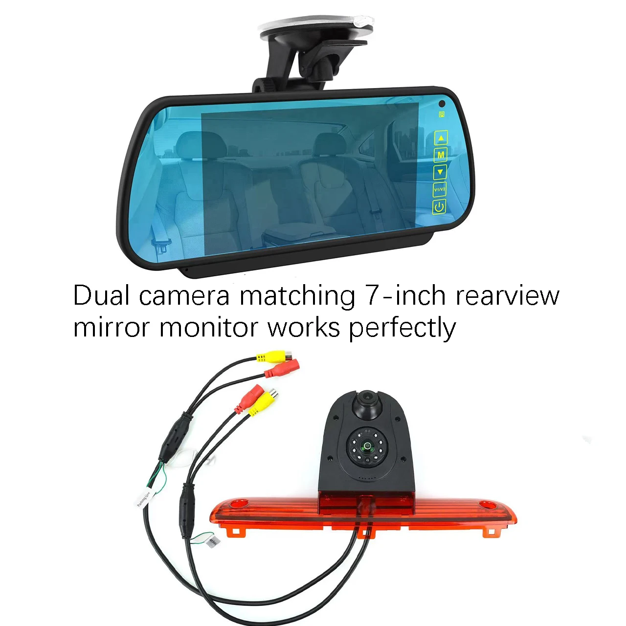 Dual Lens Reversing Camera 3rd Brake Light Camera monitor kit Reverse Camera For Fiat Ducato/Citroen Jumper/Peugeot Boxer/Movano