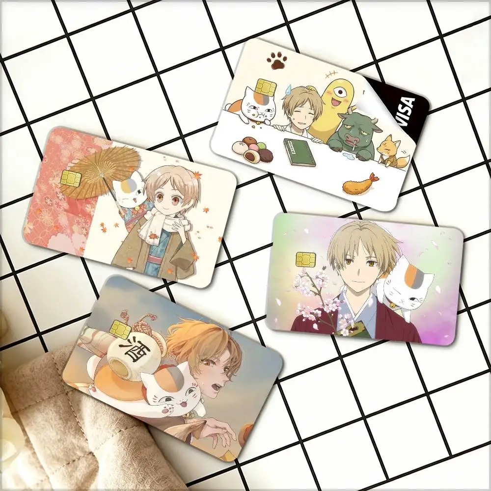 

Natsume Y-yuujinchou Nyanko Waterproof Film Skin Cover Credit Card Stickers Debit Front Bank Bus Pass