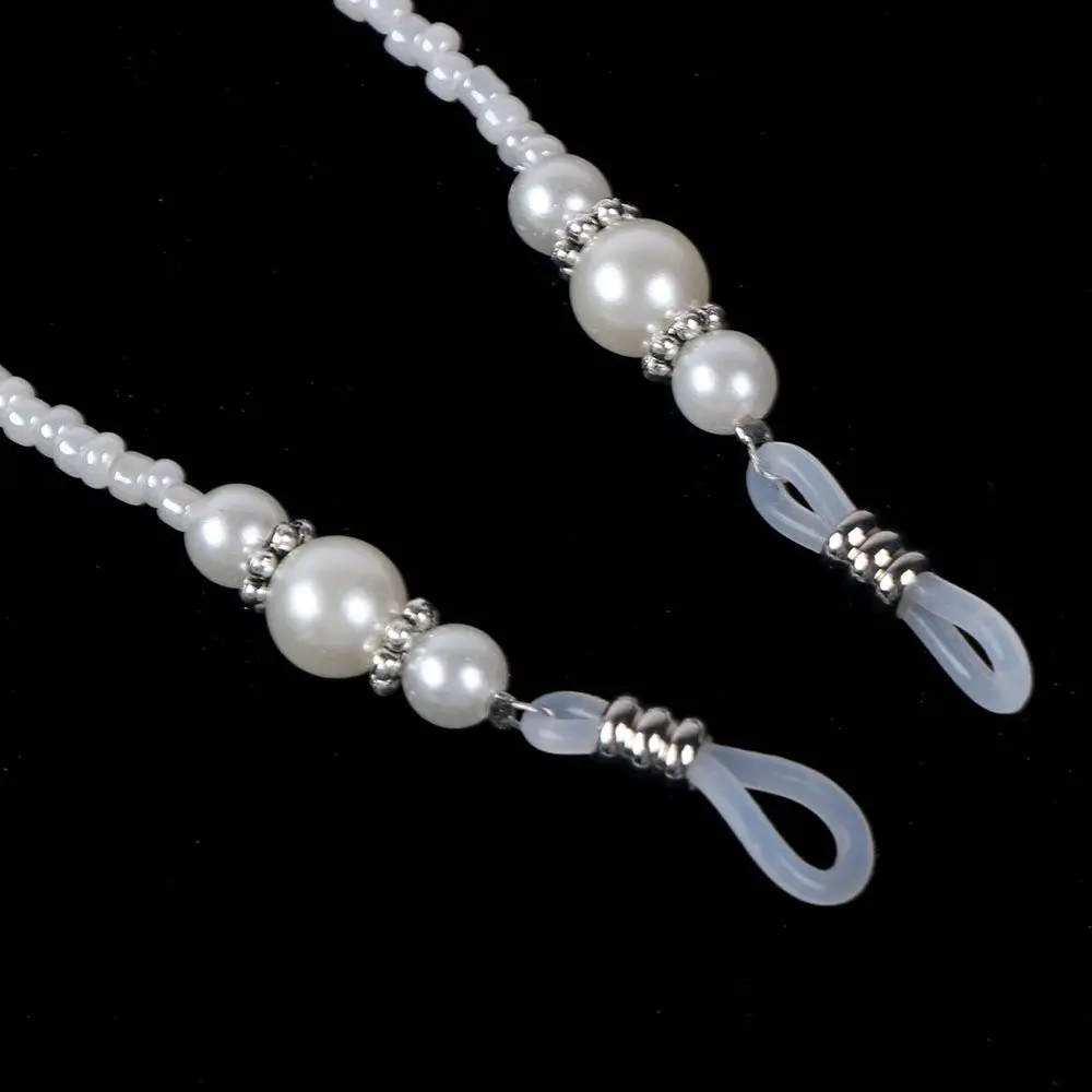 Women Neck Imitation Pearls Chains Ropes Eyeglass String Sunglasses Strap Glasses Cord Holder