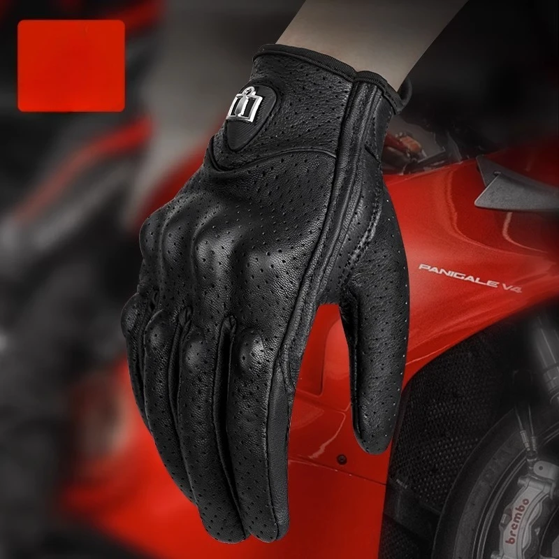 

Electric Motorcycle Riding Gloves Autumn and Winter Warm Waterproof Leather Thickened Bicycle Leather Gloves