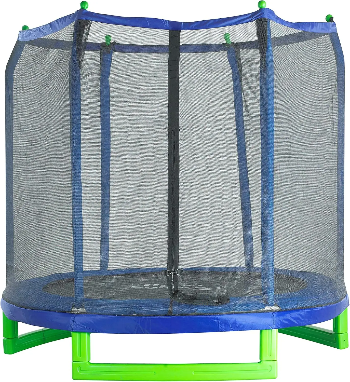 Kids Trampoline & Safety Enclosure Set – Drop-Click Easy Assembly Round Indoor/Outdoor Trampoline for Kids, Supports Up to 150 l