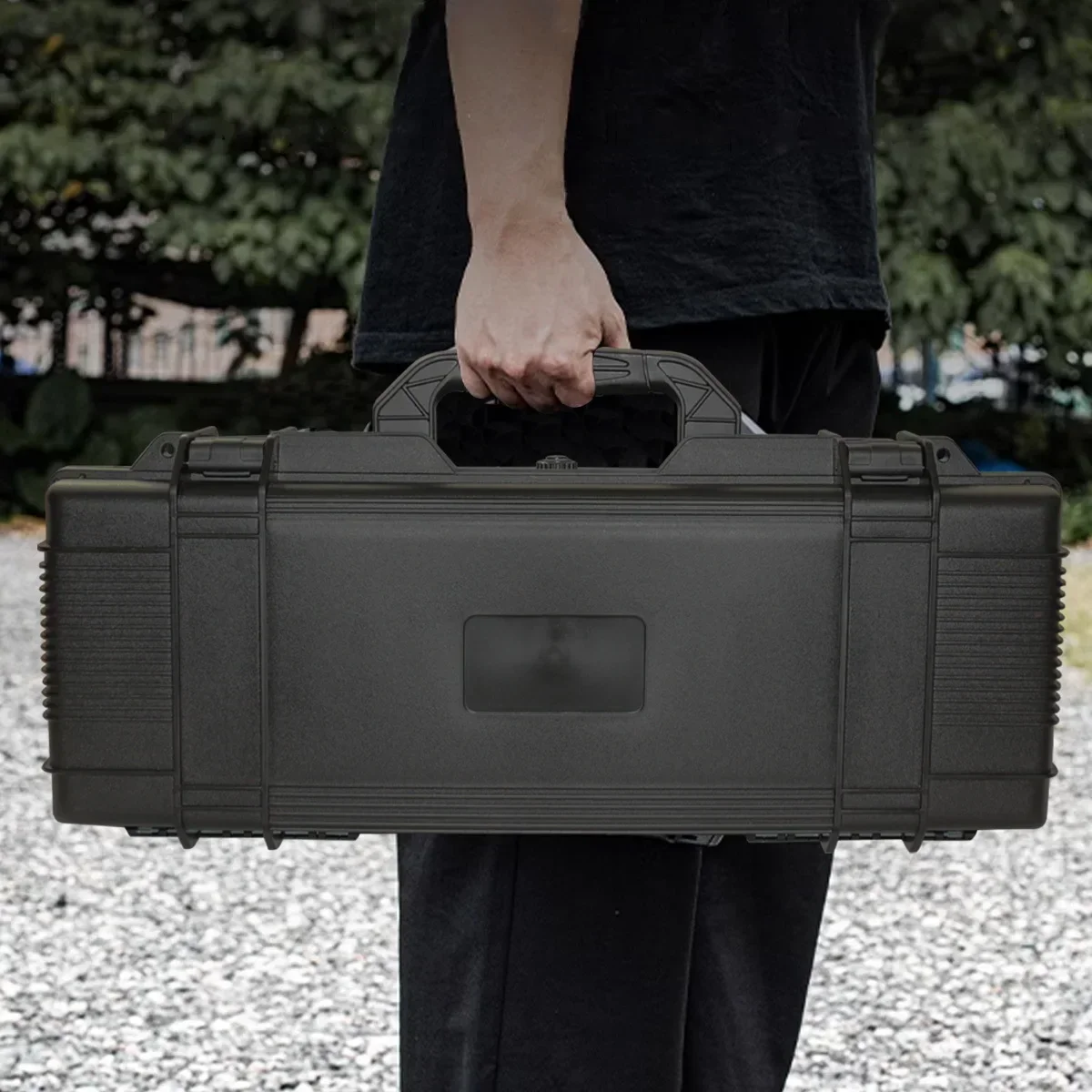 1 Tragbare Werkzeugkiste mit vorgefertigtem Schaumstoffeinlage, stoßfestem und verschleißfestem Hartschalen-Schutz, Werkzeugausrüstungsbox – Detail 7