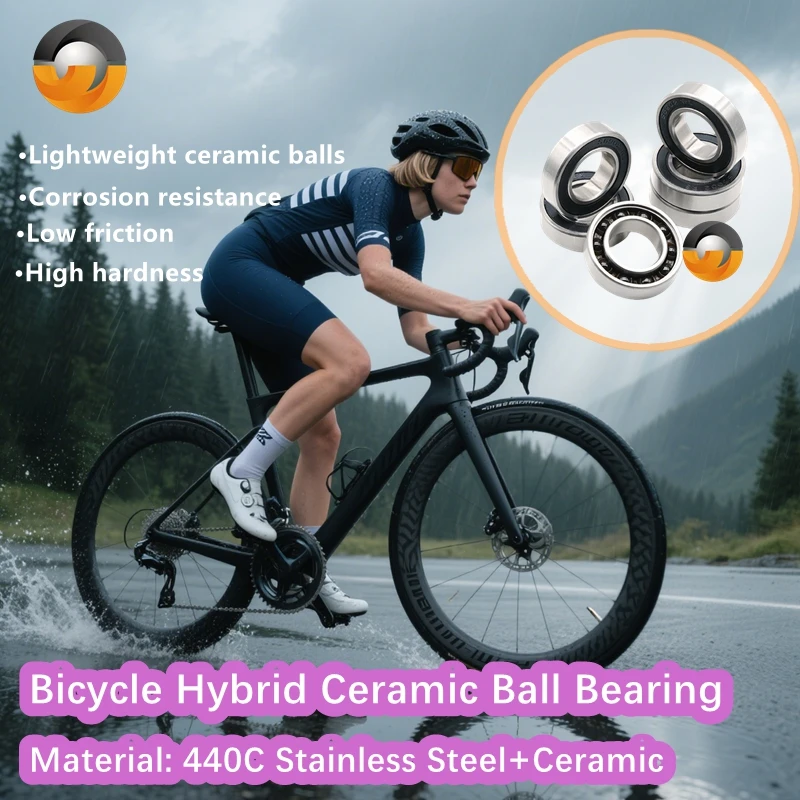 

(1PCS) Bicycle Hybrid Ceramic Ball Bearing 15267 2RS CB Bicycle-specific 15x26x7mm Bicycle Hub Bearing Si3N4 Ceramic ABEC-9