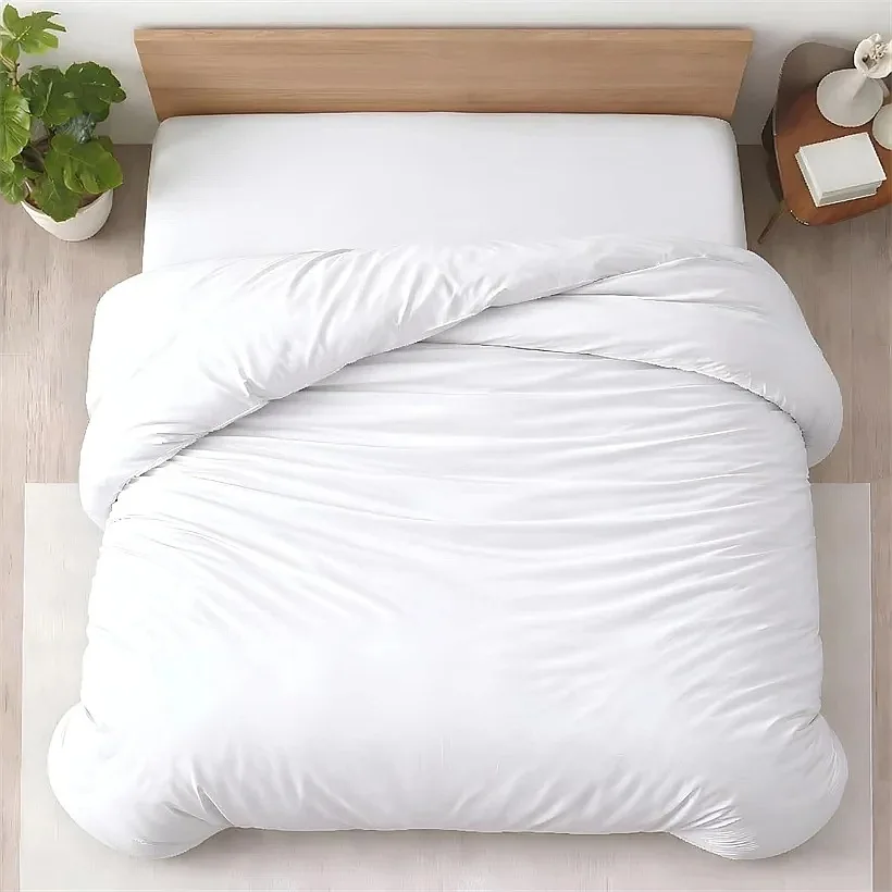 Egyptian Cotton Duvet Cover 600TC Ultra Soft Durable Comforter Cover with Zipper Corner Ties King Size