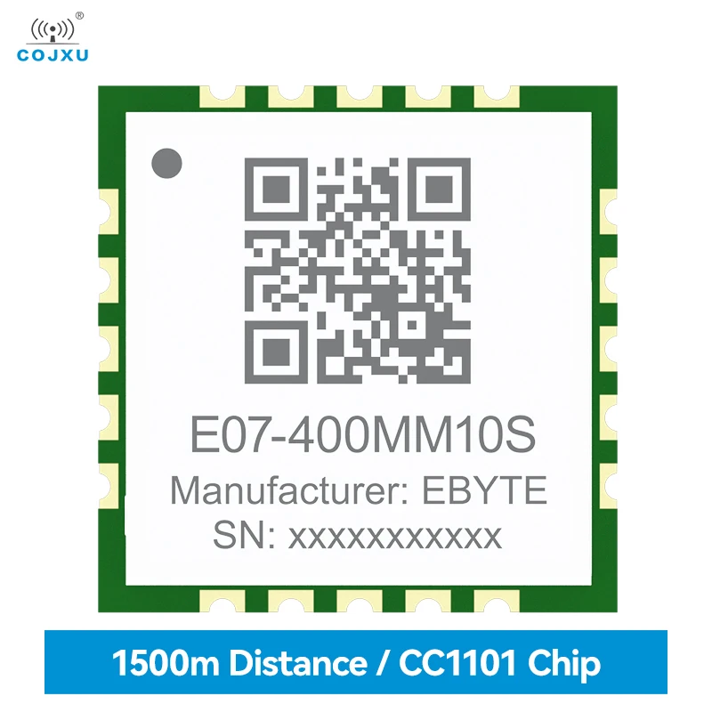 

CC1101 Wireless Module 433MHZ 10dBm 1.5km COJXU E07-400MM10S Stamp Hole Support RSSI Ultra Small Size SMD Module