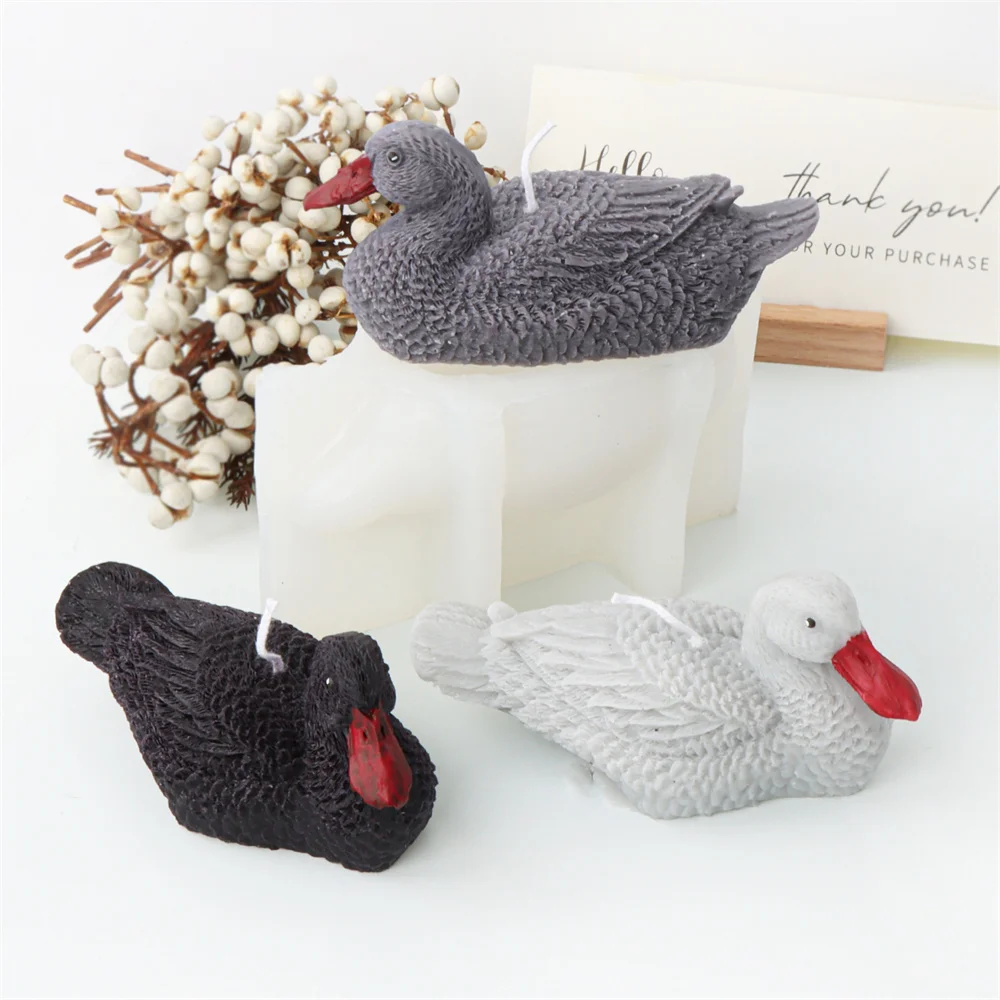 Mini Animal Chicks Candle Silicone Mold Carton Little Duck Soap Making Supplies Cluck Hen Chicken Soy Wax Resin Mould Home Decor