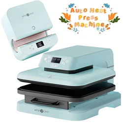 HTVRONT Auto Heat Press Machine Iron On HTV for DIY T-shirt+Automatic Mug Heat Press Machine DIY Sublimation+Gifts