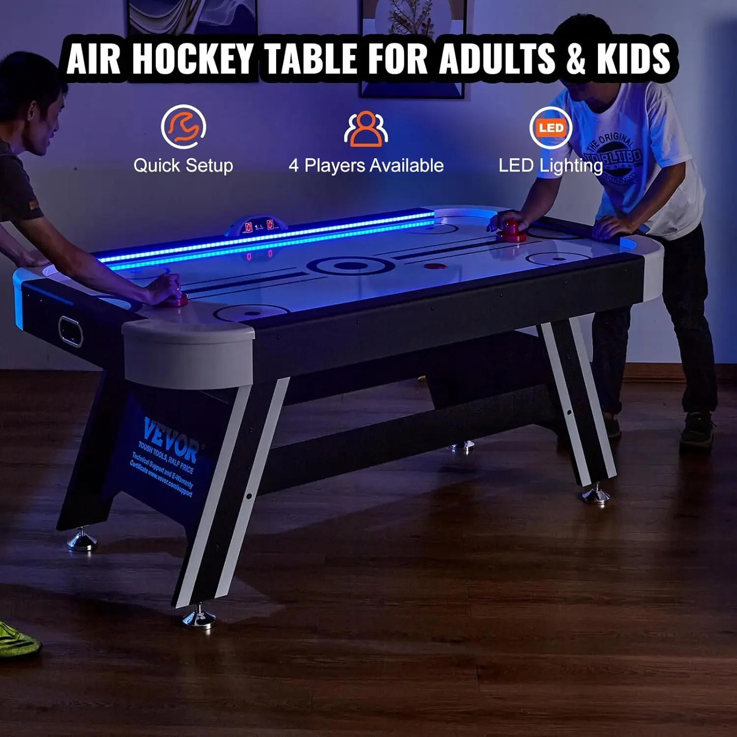 Air Hockey Table， Game Table for Adult, Children, Elder