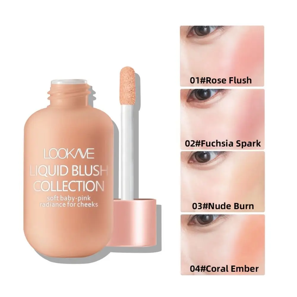 Waterdichte Vloeibare Wang Blush Schoonheid Zweetbestendige Natuurlijke Wangtint Crème Gezicht Pigment Nude Pink Face Blush Gel Vrouwen