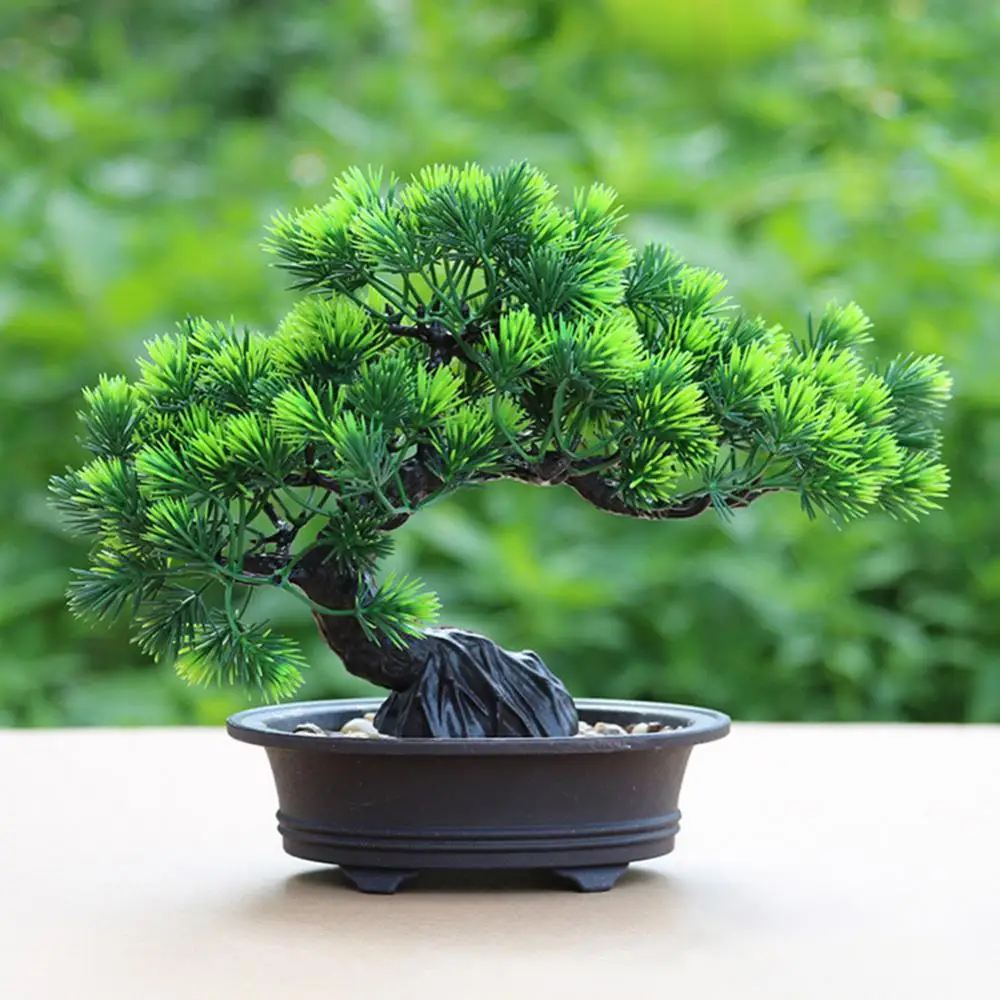 1Pc Artificial Plant Pine Tree Zen Spirit Party Home Hotel Desk Bonsai Decor