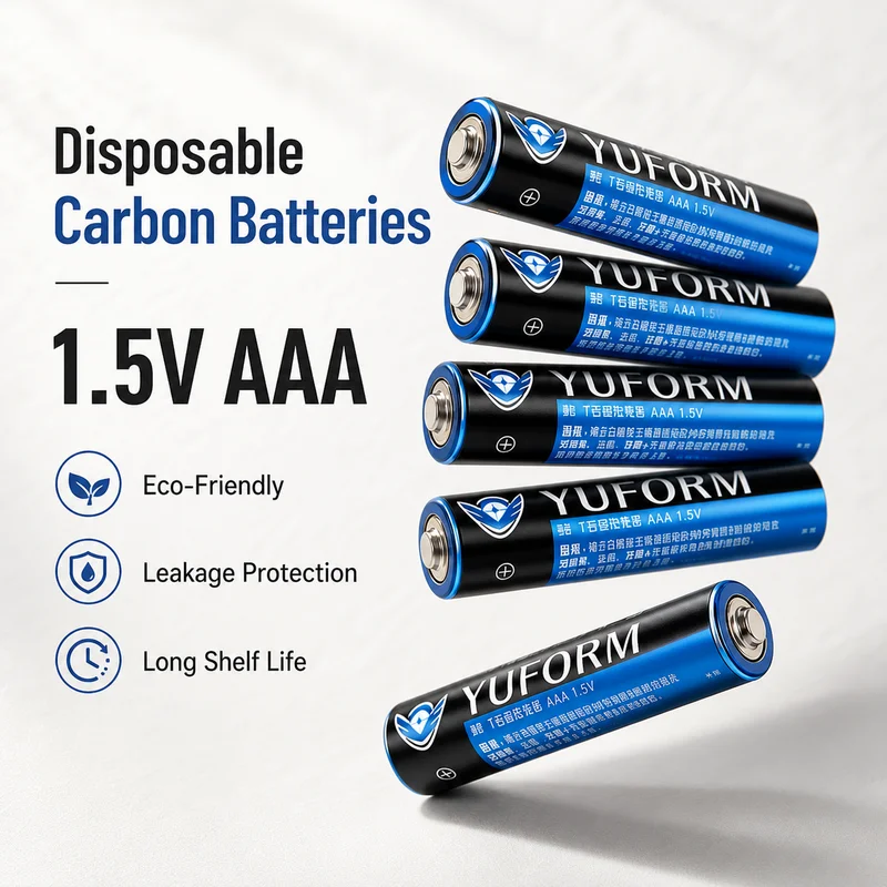 Long Lasting AAA 1.5V Carbon Zinc Dry Batteries Disposable Cell for Toys Clocks Remote Controls Flashlights Cameras
