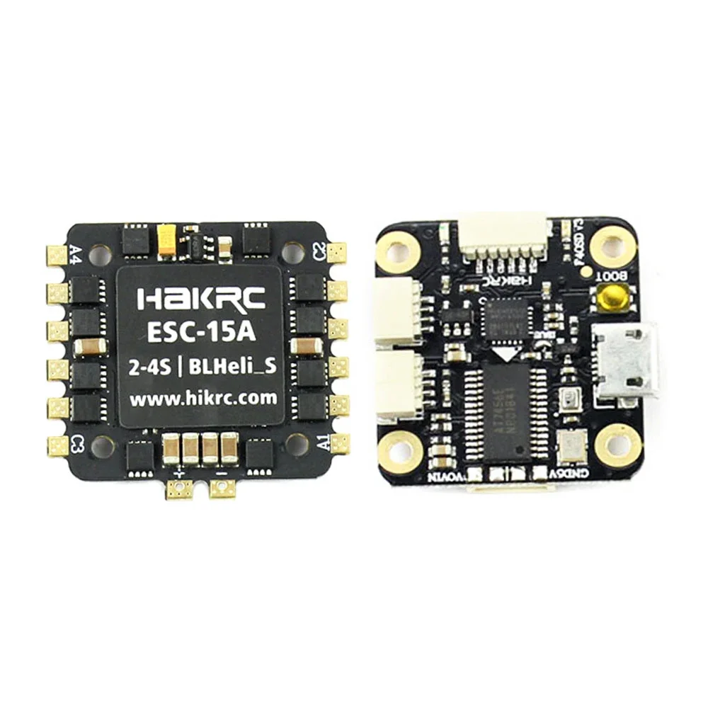 HAKRC BLHELI_S mini 15A/25A 4in1 Brushless ESC SILABS EFM8BB21F16G 2-4S support Dshot600 Oneshot 20x20mm for RC FPV Racing Drone