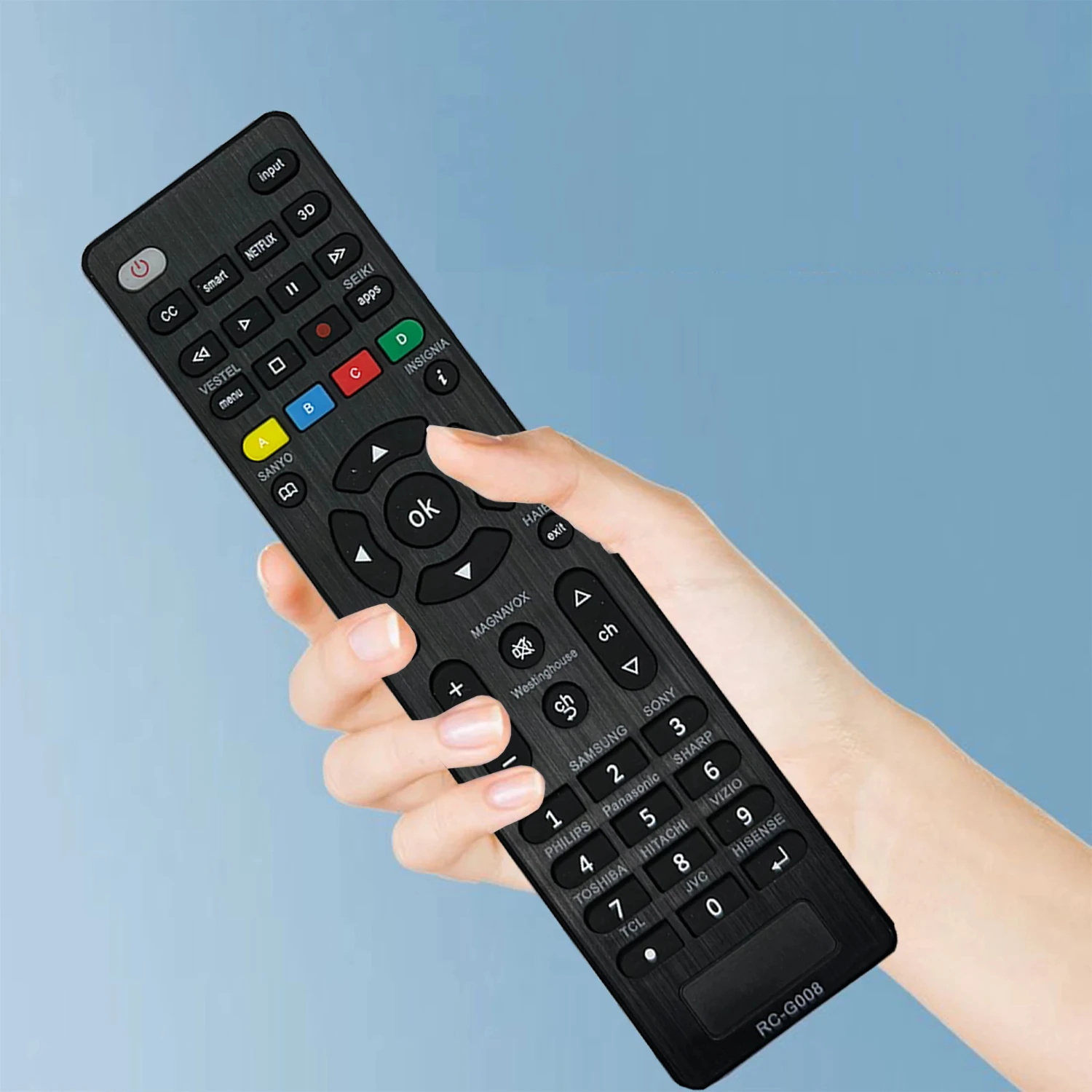 RC-G008  Remote Control Fit  ///Hinsense///,/Sanyo/Insignia/Hitachi//SAMS...,Sm