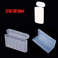 1PC 2/6/10 Slot Waterproof Storage Box For 18650 Batteries DIY Accessories Portable Holder Case Protectors Organiser