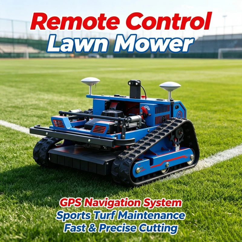 Customized Remote Control Lawn Mower GPS Walnut orchard weeding, shred weeds under walnut trees and return to soil.