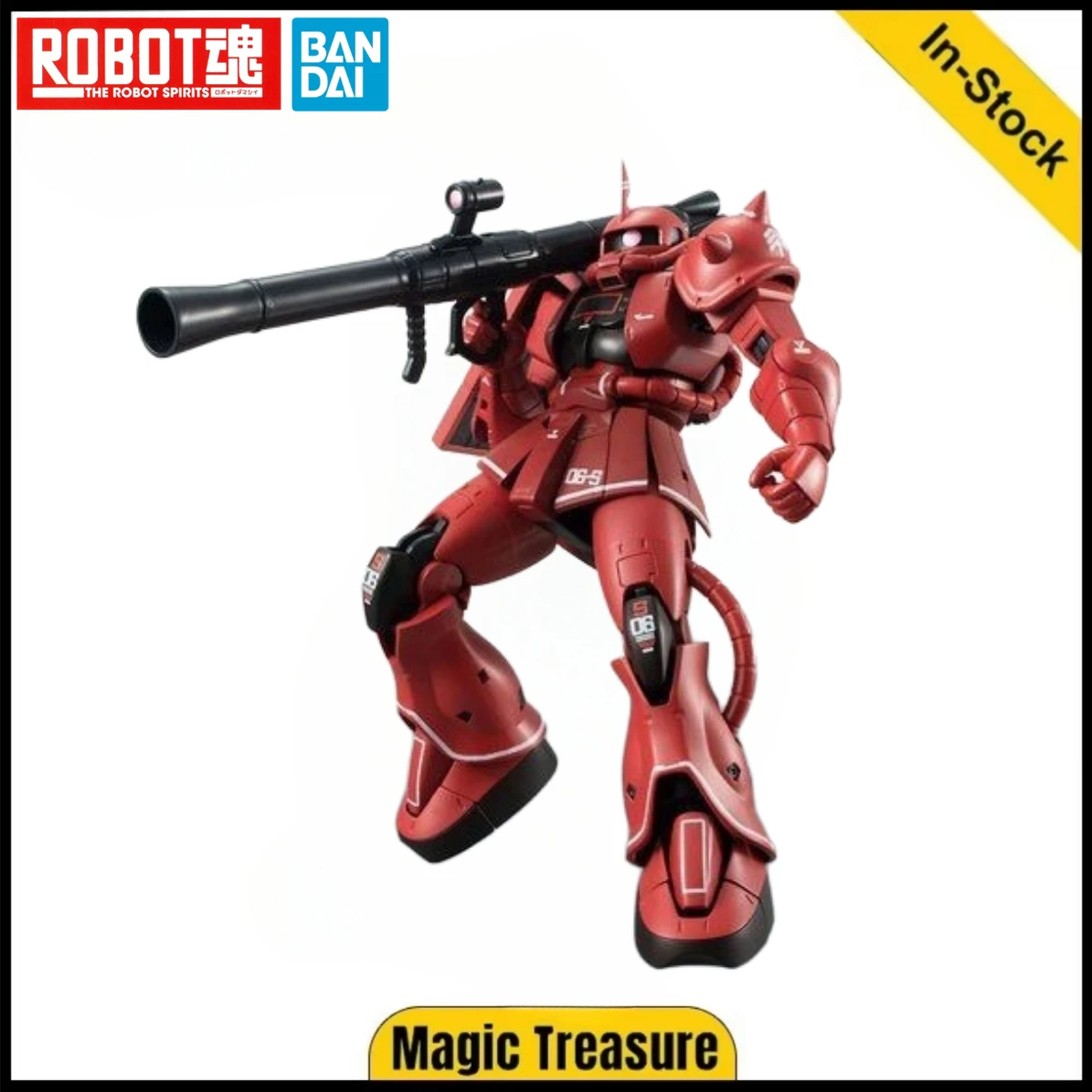 Bandai-مساحات الصواريخ Ver Gundam, Zaku II, نوع القائد, Char Aznable, شعار واقعي مخصص, لعبة نموذج نهائي, أصلية