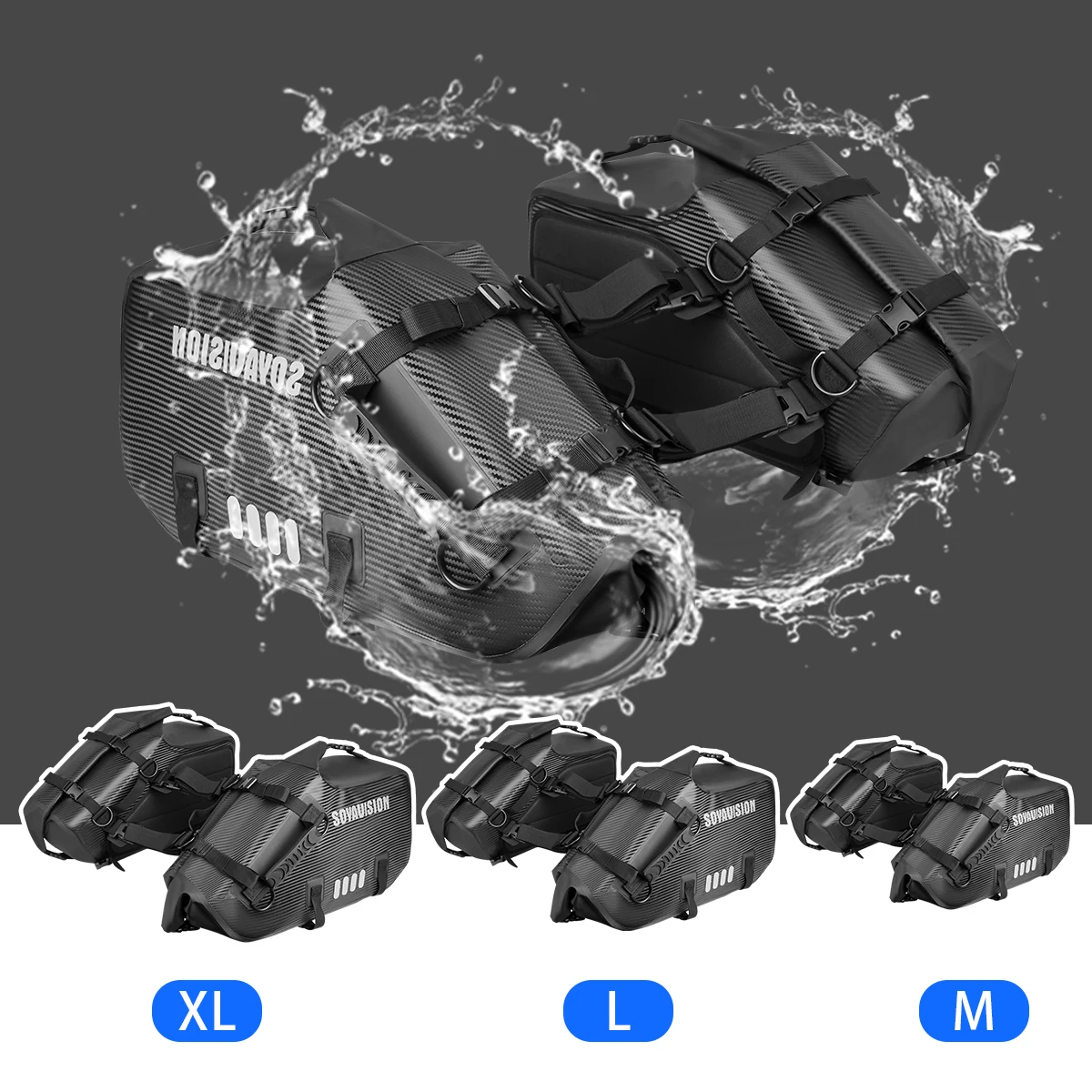 Motorcycle Bag Outdoor Dry Bag Waterproof 18L 28L 48L Shoulder Bag, Diving, Swimming, Hiking Driving Travel Tail Bag Waterproof