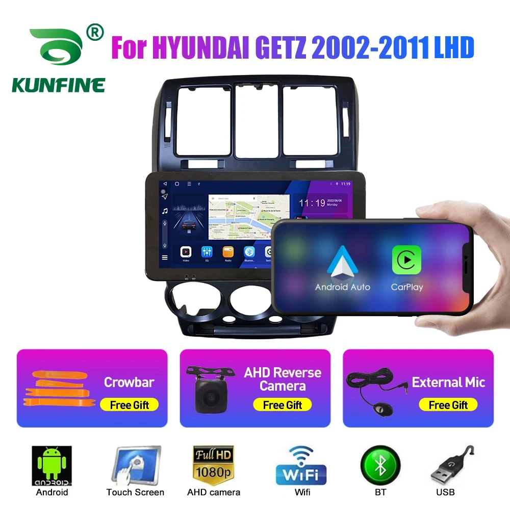 

10,33-дюймовый автомобильный радиоприемник для HYUNDAI GETZ 02-11 LHD 2Din Android, восьмиядерный автомобильный стерео DVD, GPS-навигационный плеер, QLED-экран Carplay