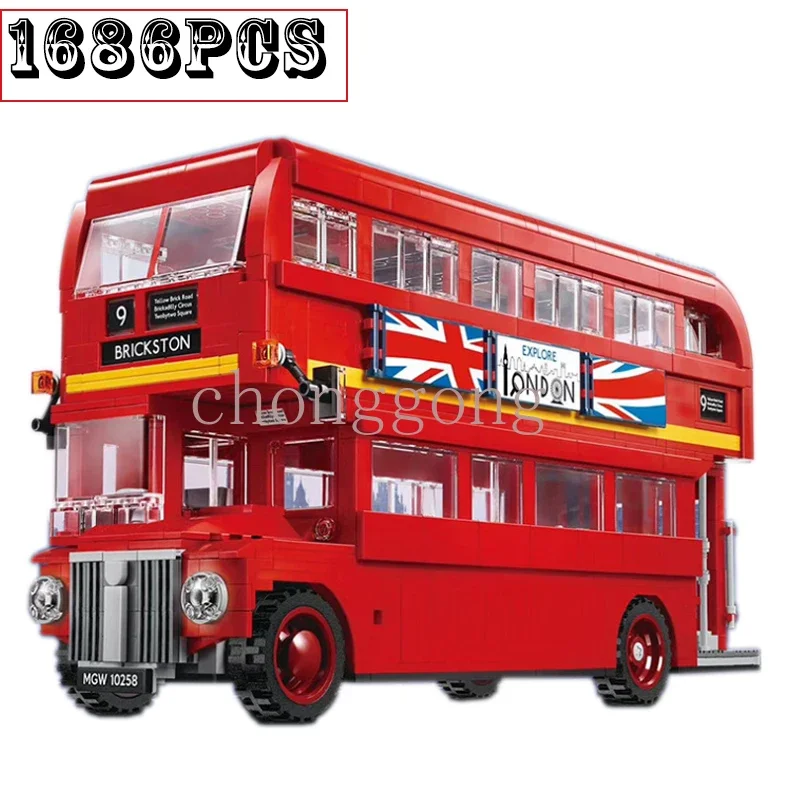 

New BusforLondon Double Decker Bus Designed By London Fit 10258 Model Building Blocks children's toy holiday Christmas gifts