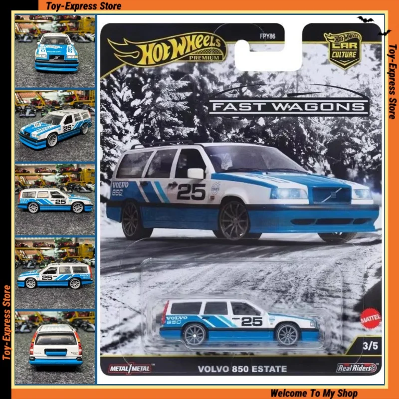 

Hot Wheels Car Model Premium Car Culture 1/64 Volvo 850 Estate Fast Wagon 1:64 Diecast Alloy Vehicle Model Collectible Kids Toys