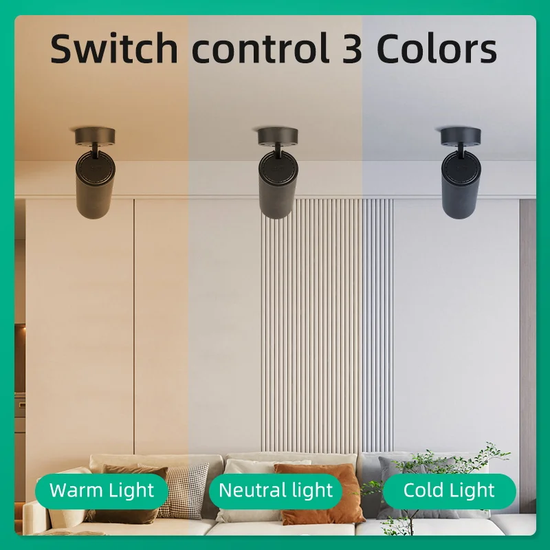 Led Down light 3 Color Ceiling Foldable DownLight 20W 12W 7W 10W 15W Spotlight Light for Kitchen Home Decor Surface Mounted