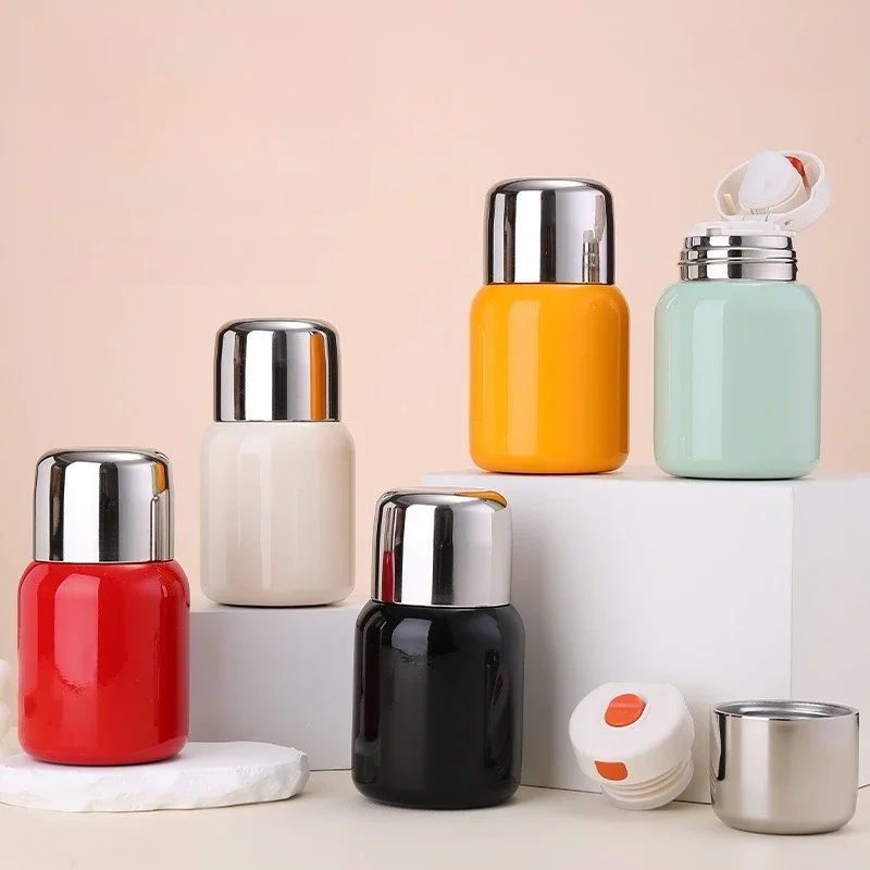 320/520ml Small Capacity 316 Stainless Steel Mini Chubby Insulated Bottle Outdoor Portable Pocket Cup Easy To Drink Cup