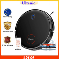 Ultenic D6S Gyro Robot Vacuum Cleaner 3-in-1 Sweep Vacuum Mop 3000 Suction 4 Cleaning Modes 2600Mah Battery -Eu Plug