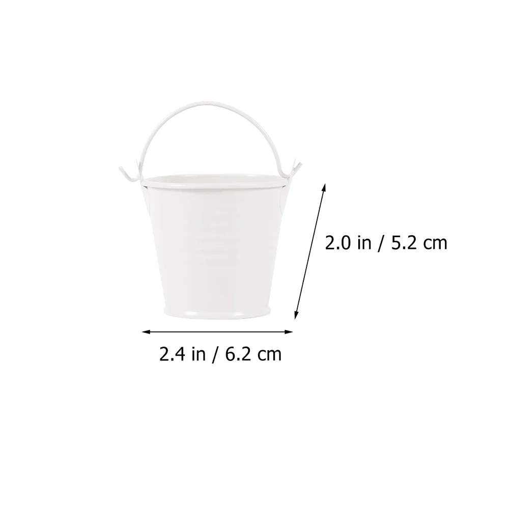 4pcs 12Pcs Small Iron Bucket Flower Pot Rustic Wedding Decorations Stand Mini Craft Child Hanging Planter Indoor