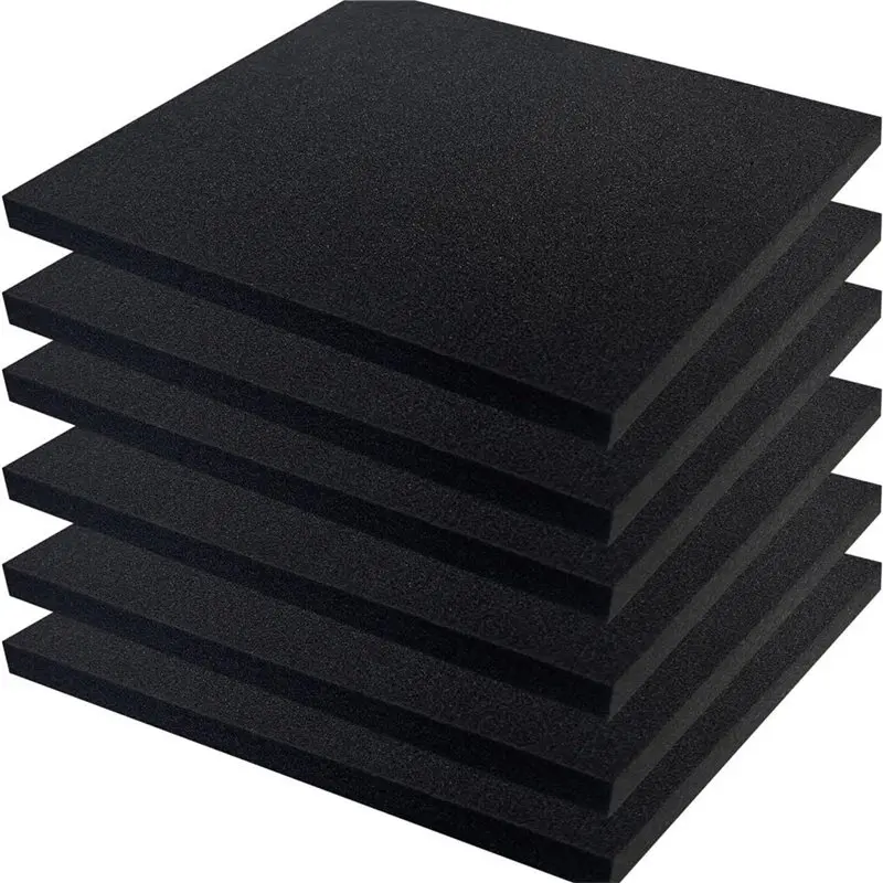 ABJI-Cuttable Foam Inserts(6 PCS)-30X30x2.5Cm Foam Sheets For Cases-Packing Foam Pads For Toolbox, Camera Storage And Crafts
