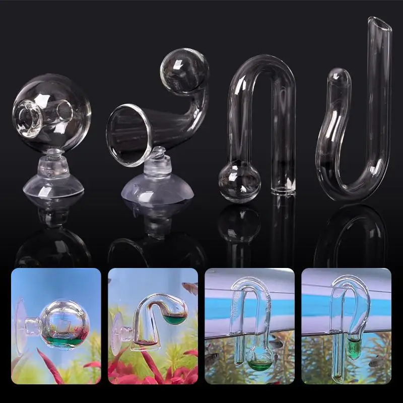 Diffuse Glass Co2 Drop Checker Aquarium Hang On Co2 Monitor Sensor Detector Indicator for Fish Tank Aquatic Planted Tank Test Ph