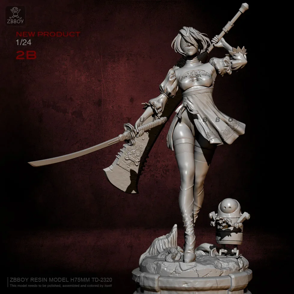 75mm Resin model kits figure beauty colorless and self-assembledTD-2320