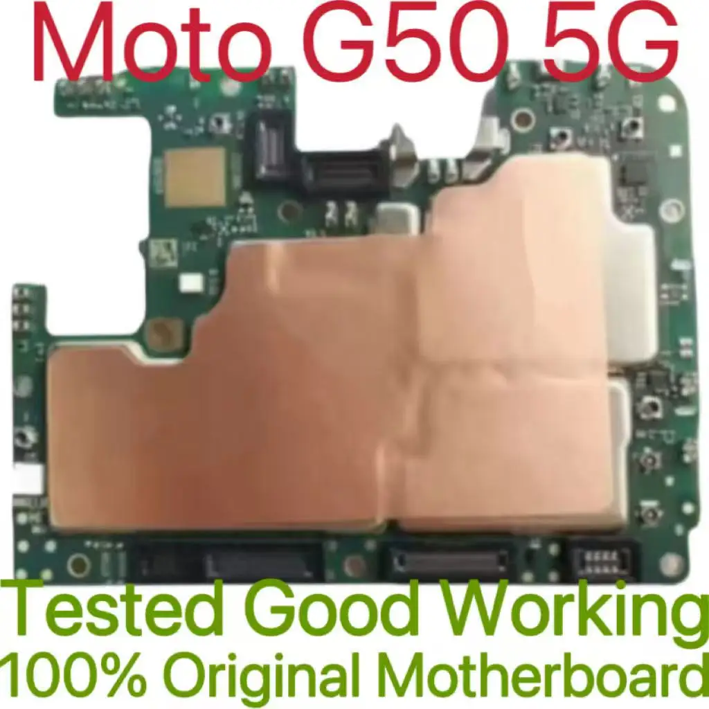 Original Unlocked Main Board For Moto G50 5G Mainboard Motherboard Unlocked With Chips Circuits Flex Cable