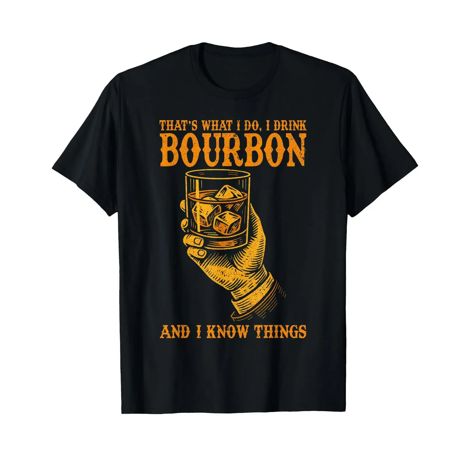 C'est ce que je fais : je bois du bourbon et je sais des choses - T-shirt vintage délavé pour homme, idéal pour le quotidien, motif graphique polyvalent