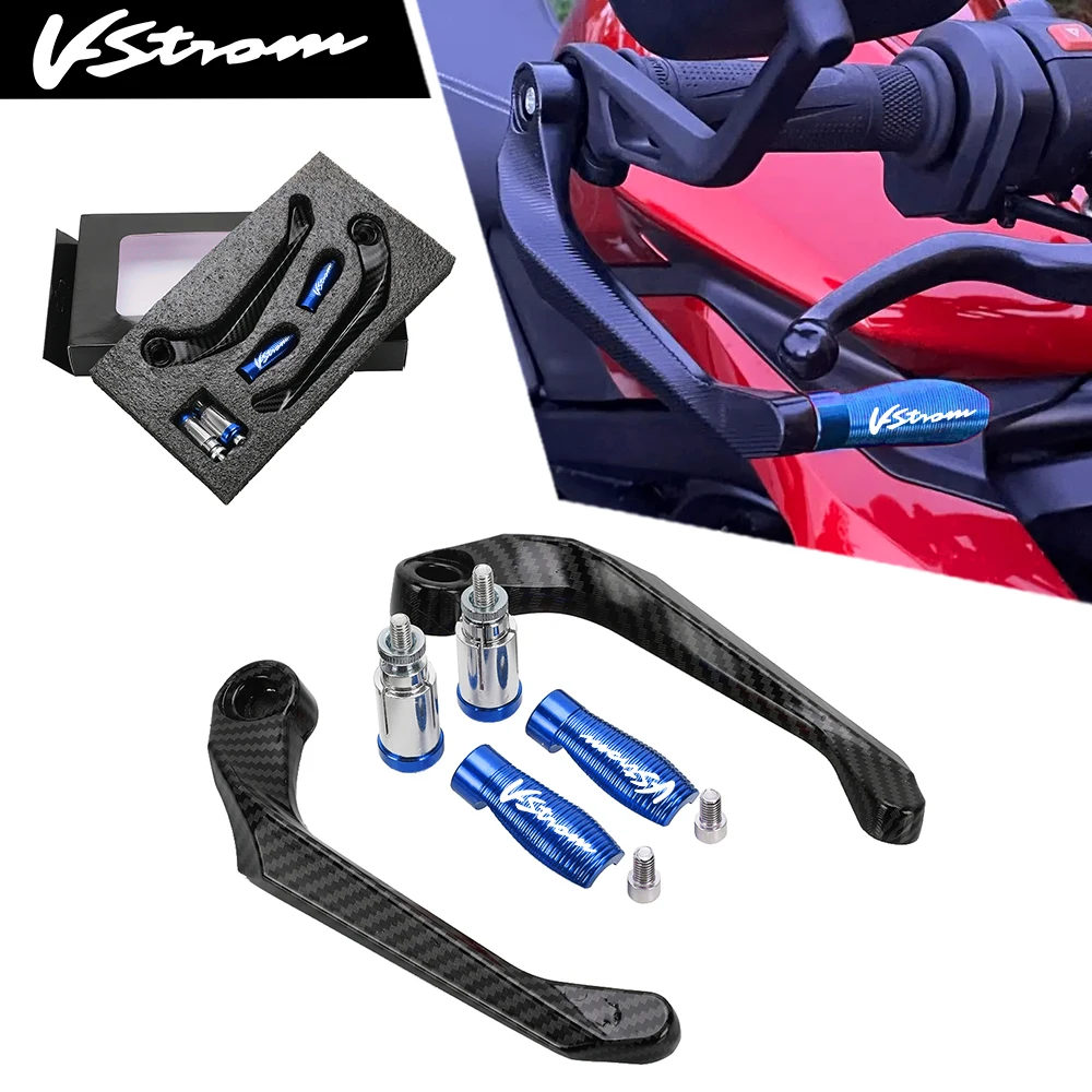 Suzuki用モーターサイクルハンドルバーグリップ、ガードブレーキクラッチレバー、プロテクター、アクセサリー、ウエディング、650、vstrom 250、800de、1000、1050、xt