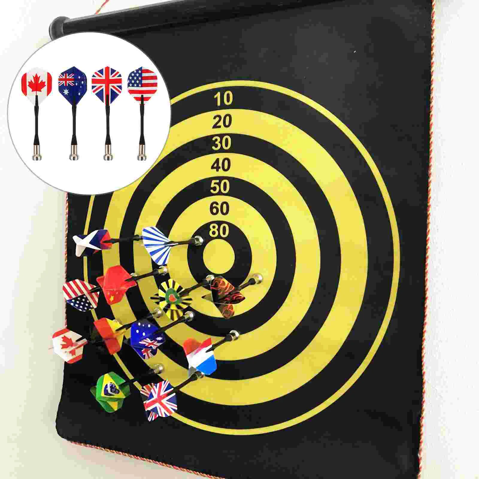 

12 Pcs Replacement Dart Flag Childrens Toys Children’s Game Pattern Heavy Iron