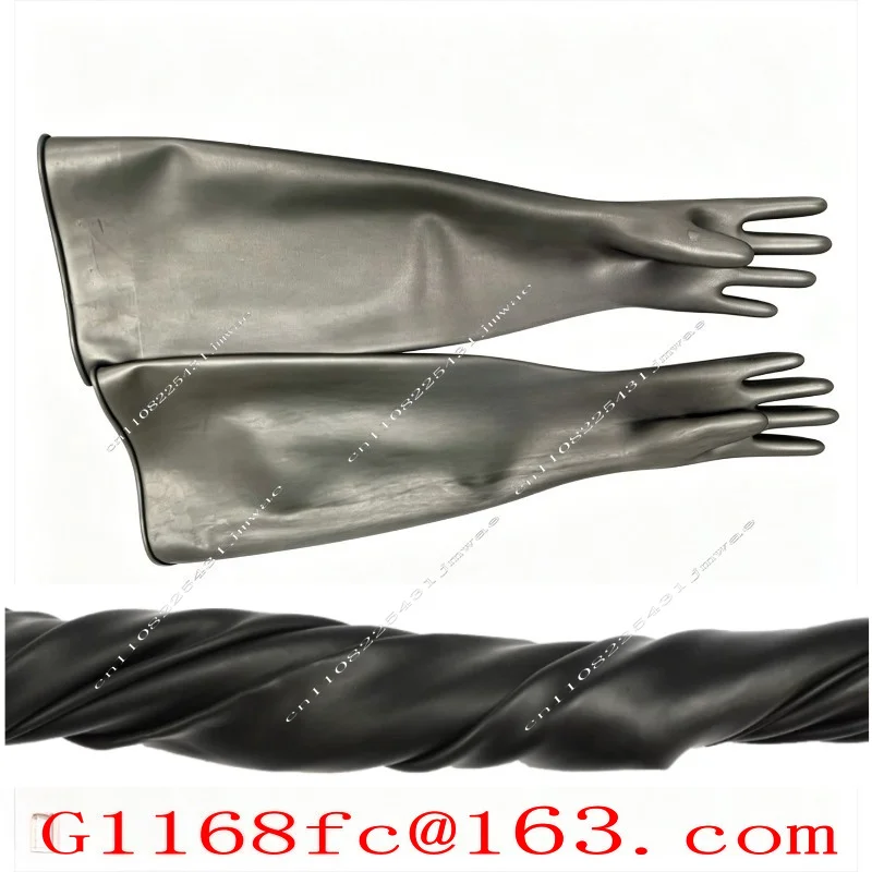 8B1532 Gloves Experimental Operation Box Anaerobic Box Gloves Butyl Rubber Long Arm Gloves