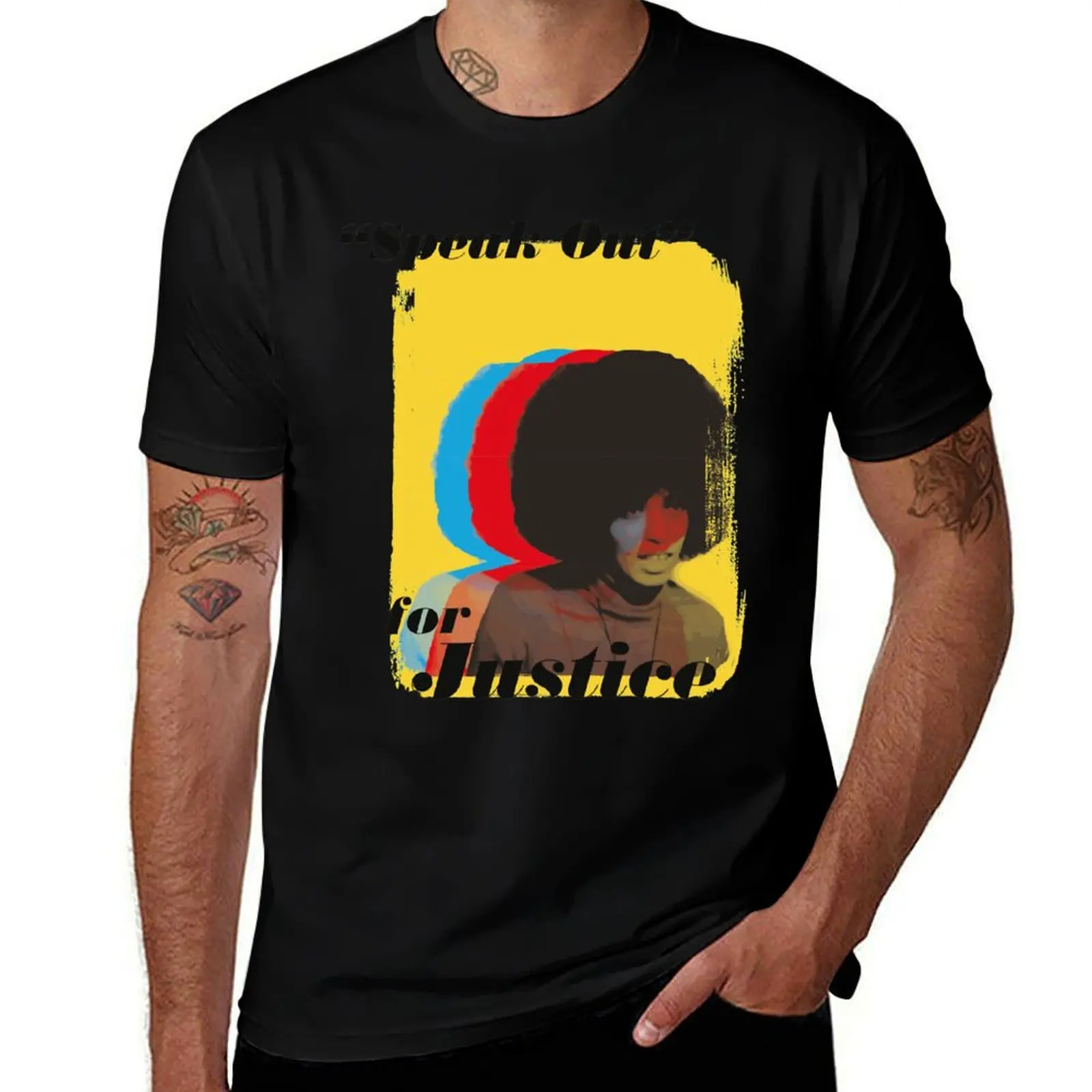 

Creative Ways Angela Davis You Should Never Make T-Shirt man clothes quick drying graphic shirts fitted t shirts for men