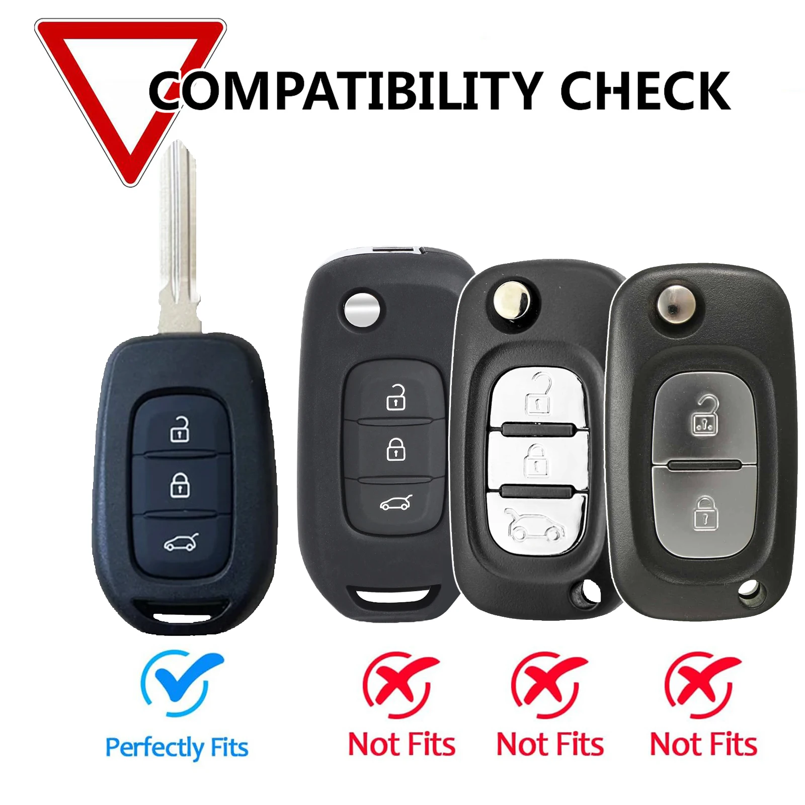 3 Button Car Remote Key Case Cover Shell Protector For Renault Captur Megane Symbol Trafic Fluence Koleos Dacia 2021 2009 2010