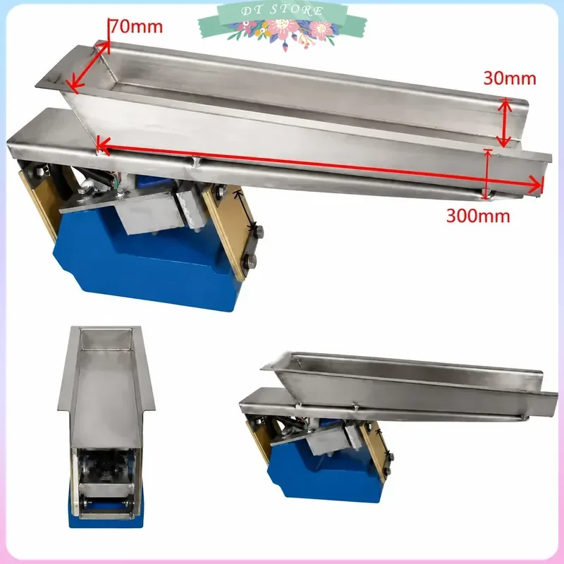 Adjustable Speed Electromagnetic Vibrating Feeder 220V Micro Electric Shaking Machine for Powder Granule Material Handling