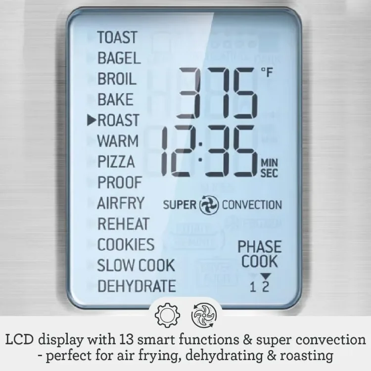 أداة (BOV900BSS) مقلاة الهواء الذكية للفرن Pro، مصنوعة من الفولاذ المقاوم للصدأ المصقول مضمونة أصيلة.