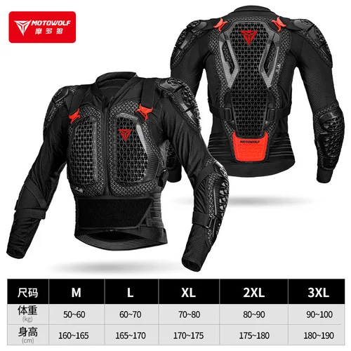 Imagen 2 del producto Armadura corporal para Moto para hombre, engranajes de protección para Moto, chaqueta de motocicleta, chaqueta de carreras para Motocross, aprobación CE