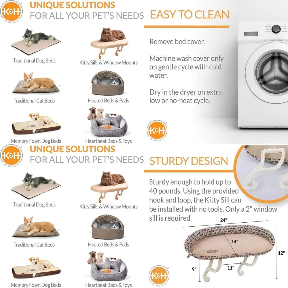 

Большая ортопедическая лежанка для кошек на окно, выдерживает до 18 кг, с моющимся чехлом телесного цвета, 14x24 дюйма, для использования внутри помещений