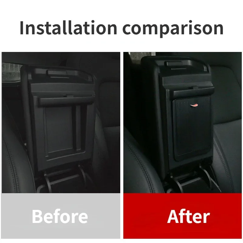 For Tesla Model 3 Model Y 2021-2023 Center Console Organizer Armrest Hidden Storage Box Car Accessories Auto Armrest Holder Box