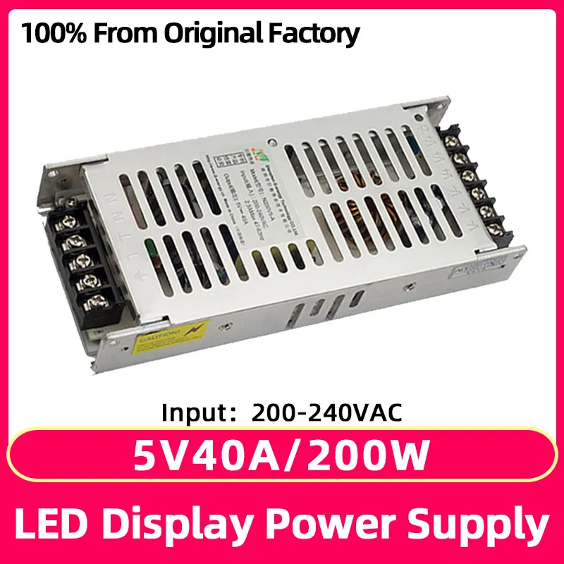 N200V5-A Electronic Screen Advertising Screen Full Color LED Display Power Supply Indoor 5V40A Transformer 200/240VAC Input