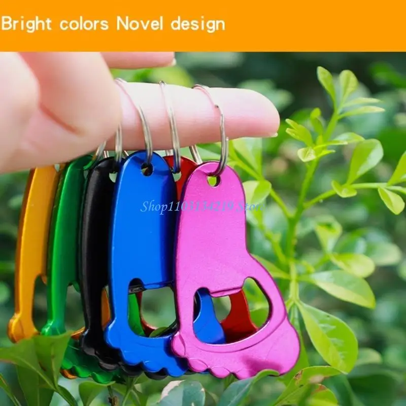 N5KC 6PCS Colorful Beer Bottle Openers Metal Keychain Bottle Opener for Men, Women