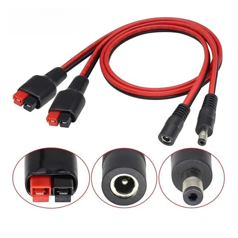 DC5521 to 30A 45A Plug Cable for Connector 14AWG DC 55x21mm Male and Female to 30A Plug Wire Solar Power Adapter Cable