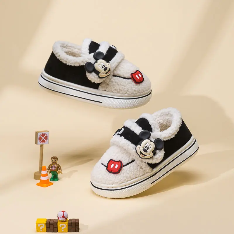 

Anime Mickey Minnie Donald duck Kawaii cotton slippers cartoon Disney autumn and winter non-slip thickened warm slippers gift