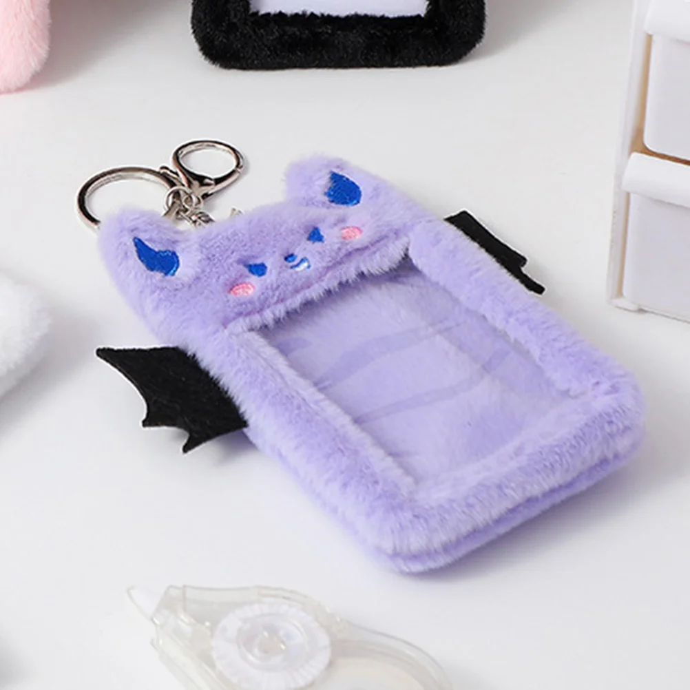 2 Pcs Plush Card Holder Wallets for Men Sleeves Visible Badge ID Clip Nurse