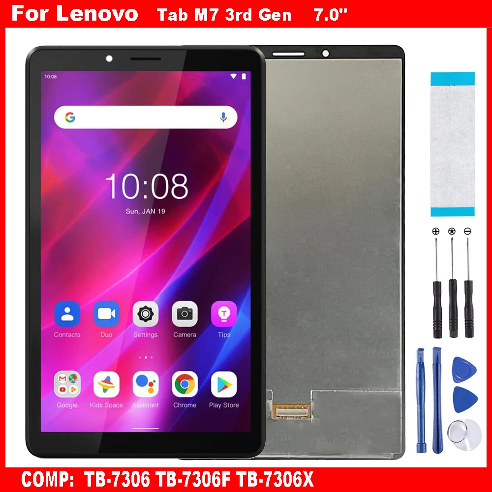 

AAA For Lenovo Tab M7 3rd Gen TB-7306 TB-7306F TB-7306X 7306 7306F 7.0" LCD Display Touch Screen Digitizer Glass Assembly